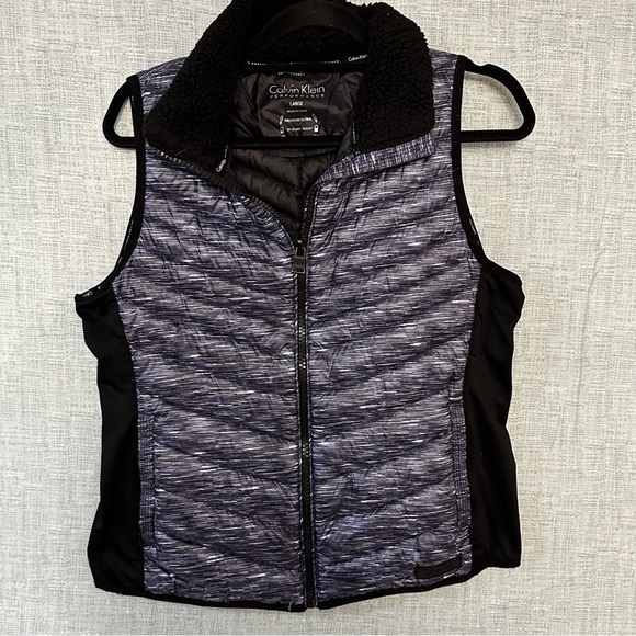 Calvin Klein performance down filled puffer vest size large security zip pockets - Picture 1 of 7